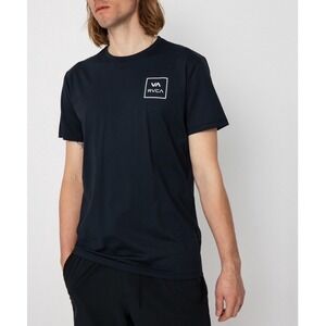 RVCA Men's Black 2 VA Box Logo Short Sleeve Surf T-Shirt Size M